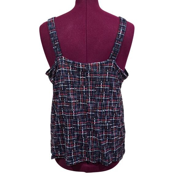 Women's Chico's Navy Blue & Pink V-Neck Camisole Tank Top | Size 3 (XL) - Picture 2 of 9